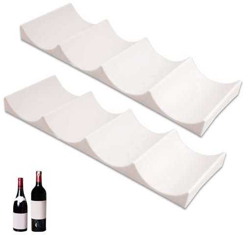 Porta Bottiglie da Frigo, 2 Pezzi Portabottiglie Frigorifero Universale Portabottiglie Plastica Portabottiglie da Frigorifero Porta Bottiglie di Vino Stile Europeo per Cucina