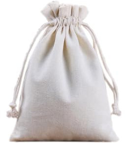 Anevous 5 Stück Baumwollsäckchen, 20 x25cm Stoffsäckchen mit Kordelzug Säckchen zum Befüllen, Schmuckbeutel Geschenkverpackung Geschenkbeutel für Geburtstag, Hochzeiten und Party,Weiß