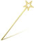 Drokenle Baguette de fée de 33 cm en forme d'étoile dorée pour enfants, baguette magique princesse ange scintillante pour filles, fête d'anniversaire, Halloween, Noël, cosplay (doré)