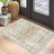 Cekene Boho Small Area Rugs 60x90cm Non-slip Faux Wool Door Mat Indoor Washable Bohemian Entryway Rug Low Pile Floor Mat for Entrance Bedroom Bathroom Kitchen