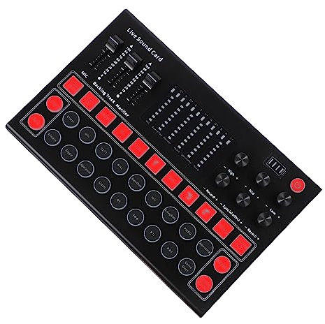 Uonlytech Changeur De Voix Portable Mixeur Audio Cartes pour Téléphone Ordinateur Live Sound