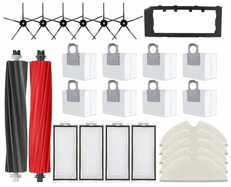 Compatible With Roborock Q8 Max, Q8 Max+, Q5 Pro, Q5 Pro+ Robot Vacuum Cleaner Main Brush Cover Hepa Filter Mop Pad Spare Parts Accessories(Chocolate)