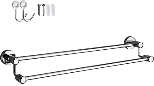 YYLIVING Barre Porte-Serviettes, Barre Porte-Serviettes de Bain 100 cm 110 cm 120 cm Perçage Fixation Murale Porte-Serviettes réutilisable pour Douche Salle de Bain Cuisine (Taille : 100 cm