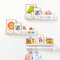comfoyar Bücherregal Kinder Wand 3er Set, Holz Wandregal Kinderzimmer für Zeitschrift, Spielzeug Lagerung, Schweberegal Holz und Bücherregal Hängend für Küche Schlafzimmer Wohnzimmer, Weiß