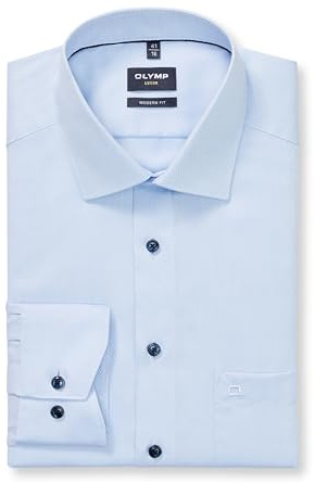 OLYMP Herren Businesshemd Regulär 128084 | Hemd, Manschette, Modern Fit, 100%Baumwolle