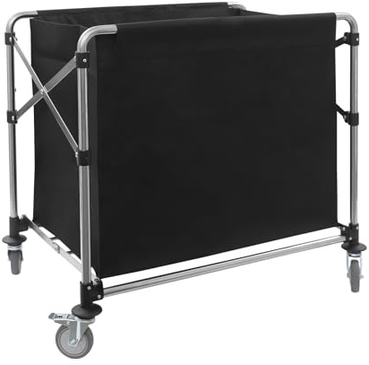 Carrello per la biancheria, con ruote, pieghevole, per la biancheria, per la casa, hotel, 90 x 60 x 88 cm