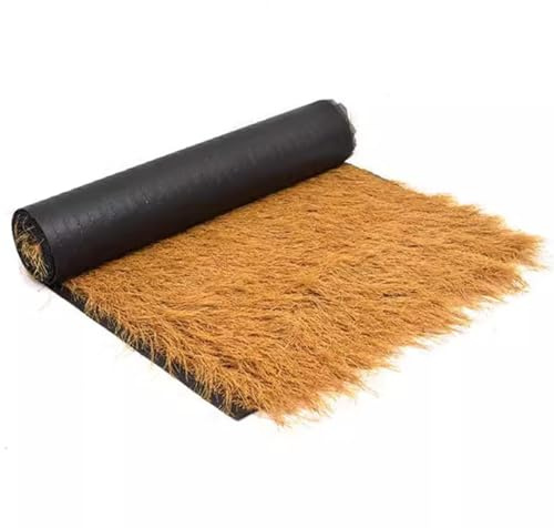Rouleau de chaume artificiel, paille artificielle mexicaine pour bar, cabane, jardin, clôture, toiture en chaume, cache-canard, bottes de foin et décoration tr(Size:1M*9M(39''×300‘’),Color:jaune)