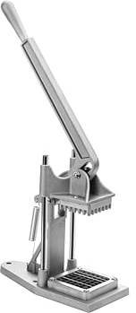 GASFRIT Cortador de Patatas y Verduras Manual Profesional para Hostelería, Montaje en Mesa, Cortapatatas con 4 Cuchillas Intercambiable, Aluminio Fundido – Uso Intensivo
