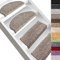casa pura Hochflor-Stufenmatte Bali | Halbrund oder eckig | 12 Farben Stufenmatten Produziert in Deutschland (halbrund, grau)