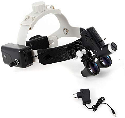 3,5X420mm LED Dental Binocular Loupes Chirurgisch Zahnheilkunde Stirnbandlupen Kopflampe, DHL!!
