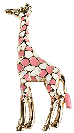 GREENLANS Broche De Mode Pin, Insigne De Collier émail Coloré Girafe, Bijoux De Fête des Femmes, Cadeau De Décor d'anniversaire Noël Saint Valentin Rose