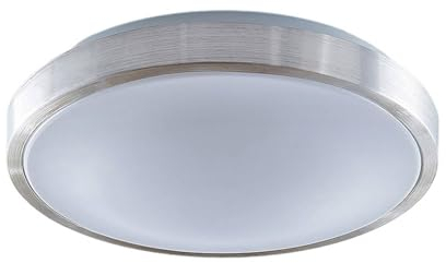 Lindby LED Deckenleuchte Emelie (Modern) in Alu aus Aluminium (1 flammig,) - Lampe Deckenlampe Wohnzimmerleuchte