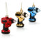 com-four® 3X Premium Christbaumschmuck - Deko-Bohrmaschine aus Glas - besondere Baumkugeln als Weihnachtsdeko - spezielle Weihnachtsbaumanhänger - hochwertige Christbaumkugeln (Bohrer - 3 Stück)