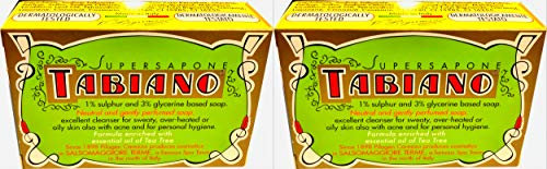 Savon au Soufre et Glycérine Pack de 2 Savons Supersapone Tabiano