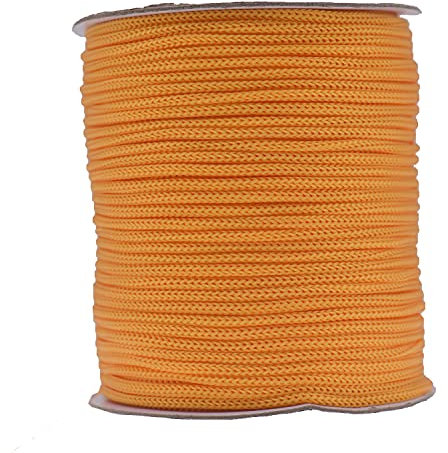 IHKFILAN Polypropylen Utility Rope Kordelzug Hohl geflochtenes, PP-Seil Barrier Rope Polypro Rope, Flechtleine Tauwerk,Outdoor Seil Knotenfest (Orange, 5MM)