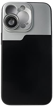 SYSTEM-S Makro Linse 2.8X HD Filter mit Hülle in Schwarz für iPhone 13 Pro