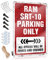 Zimmertür-Dekor Ram Srt-10 Parking Only Blechschild Günstige Dekoration unter 10 Dollar Outdoor Blechschild (Größe: 30 x 40 cm)