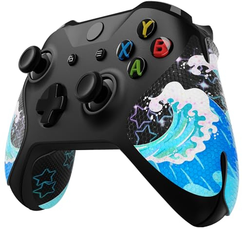 eXtremeRate Grip Adesivo per Xbox One S X Controller Impugnature Maniglia Skin Antiscivolo per Xbox One Joystick-Onde Scintillanti