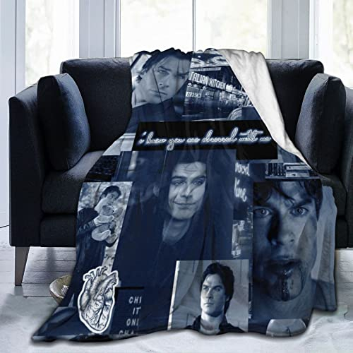 Kuschelige Plüsch Damon Thow Decke Salvatore Flanell Decke, Bettwäsche Warme Fleece Weiche Decke für Sofa Couch Wohnzimmer Büro Auto Camp Stranddecken 80X60