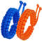 Jewboo Paracord Survival Bracelets Braided Paracord Handmade Rope for Couples Men Women Adjustable Size (Blue & Orange)