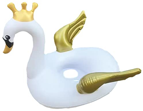 Anello da Nuoto Gonfiabile per Bambini, Gonfiabile Salvagente Bambini con Mutandina, Salvagente Gonfiabile per Bambini, Galleggiante per Piscina, per Bambini 4-48 Mesi(Swan(white))