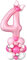 Number 4 Balloon Pink, 40 Inch Giant Number Foil Balloon, Extra Large Number Four Balloon Tower, Big Pastel Baby Pink Helium Latex Digital Balloons Stack for Girls 4th Birthday Anniversary Party Decor