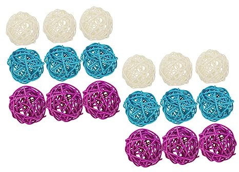 Warmhm 18 STK Sepak Takraw Gewebte Bälle DIY Zubehör Für Die Aromatherapie Feiertags-weidenball Zweig Kugeln Ball Dekorative Kugeln Und Kugeln Orb Weinrebenball Rattan Hohl Dekorationen