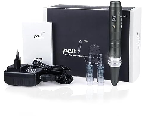 P-Beauty - Dr. Pen Dermapen Ultima M8-W Elektrisch - Microneedling Gerät Kabellos 0-2.5mm | Anti-Falten, Hautverjüngung, Aknenarben, Pigmentflecken & Haarstimulation - Derma Pen + 16-PIN-Patronen