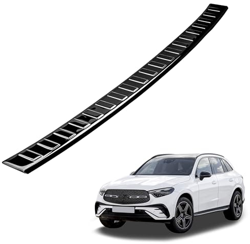 CHROMEMASTER | Kompatibel mit Mercedes GLC X254 2022+ | Ladekantenschutz Stoßstangenschutz | Edelstahl/Dunkles Chrom | Lackschutzleiste Sichert den Heckstoßfänger vor Kratzern