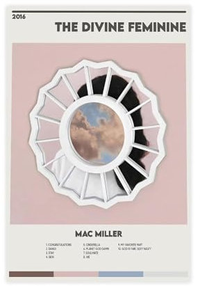 Mac Miller – The Divine Feminine – Retro-Musikalbum, Poster, Leinwand, Poster, Schlafzimmer, Dekoration, Sport, Landschaft, Büro, Raumdekoration, Geschenk, ungerahmt, 30 x 45 cm