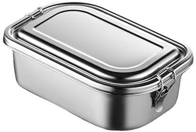 AsCoRP 1PC Cycling Portable Lunch Box 1600ML 304 Stainless Steel Thickened Bento Box (B)
