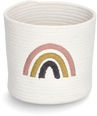 Zeller 14480 Aufbewahrungskorb Rainbow, Baumwolle/Polyester, ca. Ø 25 x 22 cm