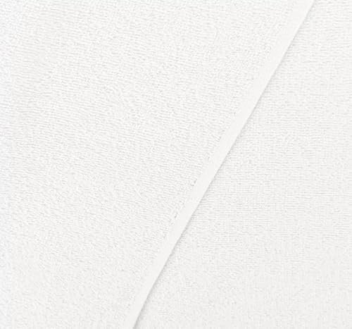 Frottee Deluxe RICK mit Kante Öko-Tex Standard 100 Klasse 50cm - Gewicht 400g/m² Breite ca. 150cm Frotteestoffe Handtuchstoff Bademantel Meterware (Weiß)
