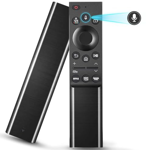 BN59-01385A - Mando a Distancia por Voz de Repuesto para Samsung Smart TV, Compatible con Todos los televisores Samsung Smart Curved Frame QLED LCD 8K 4K con función de Voz