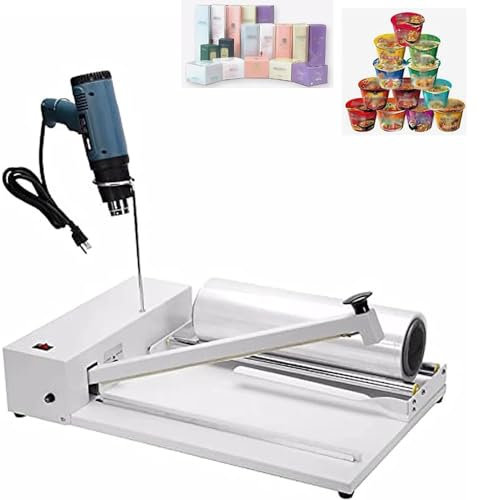 NGARY 17.7 Shrink Wrap Machine, 530W Shrink Wrap Sealer with Adjustable Speed Heat Gun, 9 levels Temperature adjustable, Shrink Film Shrink Wrap Sealer, for Food Book Box Packaging