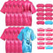 Lot de 30 peignoirs en satin pour filles avec bandeaux et masques pour les yeux, rose, One Size