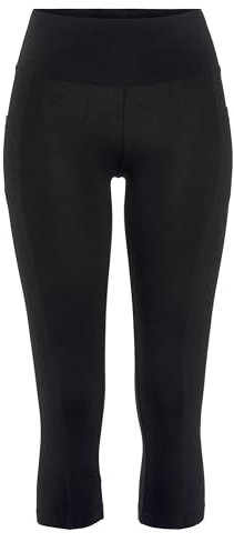 VIVANCE Damen Caprileggings perfekte Baumwoll-Capris, mit breitem Komfortbund, super elastisch, sitzt wie eine zweite Haut, atmungsaktiv und hautfreundlich