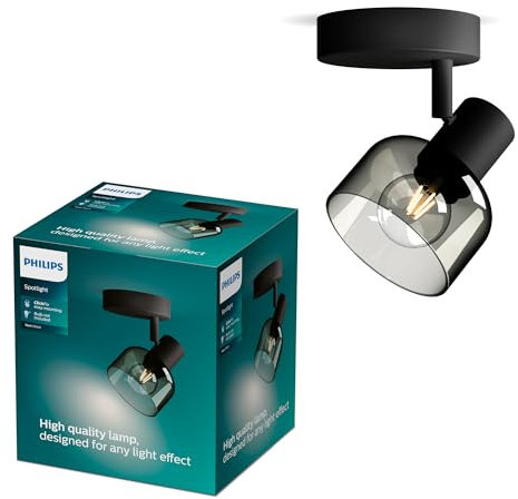 Philips Sleet LED 1er Spotleuchte, E14 Lampe nicht enthalten, Schwarz, IP20