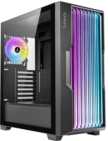 AZZA PC Gaming Gehäuse Midi ATX Guardian 520B (Black/ Glass)