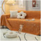 ZGDDPZA Chenille Sofabezug 1 2 3 4 Sitzer L Form Wasserdicht Sofaschoner Kratzfest Sofabezug Ecksofa Sofadecken Für Sitzfläche rutschfest Universelle Sofa Überwurf (Orange,180 * 300cm)