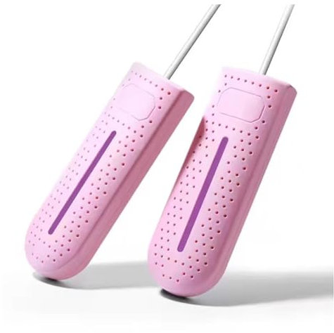 UKLULUAMZ Sèche-chaussures portable USB avec souffleur de chaleur, sèche-bottes de voyage et chauffe-gants à séchage rapide pour chaussures en sueur (rose)