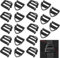 Tucnoeu 20PCS schnallen und verschlüsse, rucksackschnalle, Verstellbare schnallen für Rucksack Zubehör, Buckle für Rucksack Verschluss, Schwarz, 3.5x3.5cm