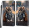 Cover per Samsung Galaxy A12 / Galaxy M12, Antiurto Flip Case Pelle Libro Portafoglio Custodia con Slot per Schede Magnetica Custodia Gatto