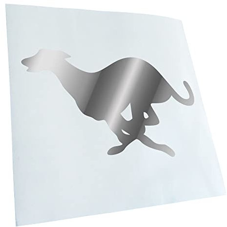 Kiwistar - Autoaufkleber - Chrom - 17x11cm Windhund Aufkleber für Auto, Laptop, Fahrrad, LKW, Motorrad Mehrfarbig JDM Decal Racing