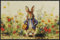 Salonloewe Honey Bunny I Waschbare Fußmatte in 50 x 75 cm mit Hasen Motiv I Ostern Sauberlaufmatte & Schmutzfangmatte für Innenbereich