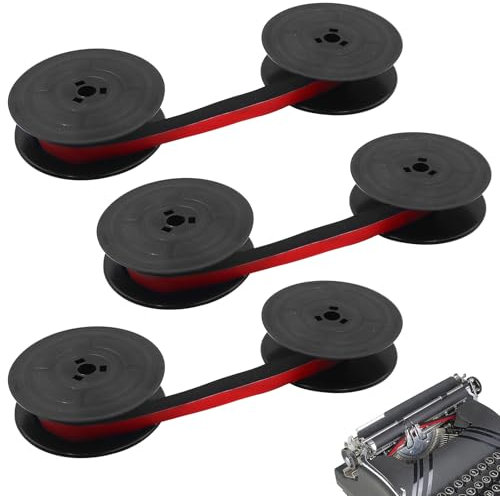 MIPIACE 3er-Pack GR4-Schreibmaschinenband, Schwarz/Rot – Hochwertiges Farbband, langlebig für den kreativen und professionellen Einsatz, für klares, präzises Drucken