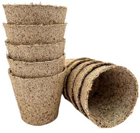 Bramley & Sage 6cm Round Peat-Free Fibre Jiffy Plant Pots (Pack of 50)