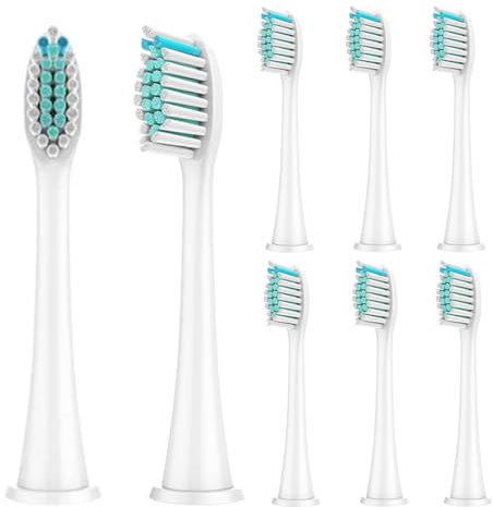 HAMKU 8er-Set weiche Aufsteckbürsten kompatibel mit sonlcare ersatzbürsten – Schallzahnbürsten-Aufsätze für sanfte Reinigung – Ersatzbürsten passend für HX-Modelle, entspricht ProResult, soft