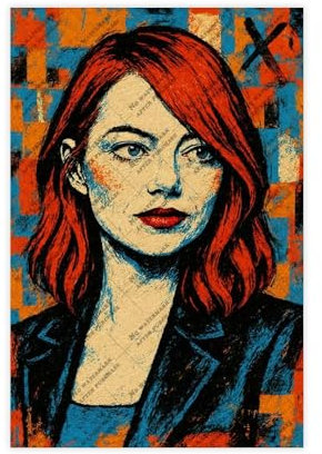 FCOJE Nr. 85 Comedian Emma_Stone, Pop-Poster für Zuhause, Raumdekoration, Geschenke, 40 x 60 cm