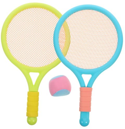 1 Pair Outdoor Plastic Tennis Racket for Lightweight and Easy to Grip for Parent Interaction Fun Sports Game for Beach Garden Play